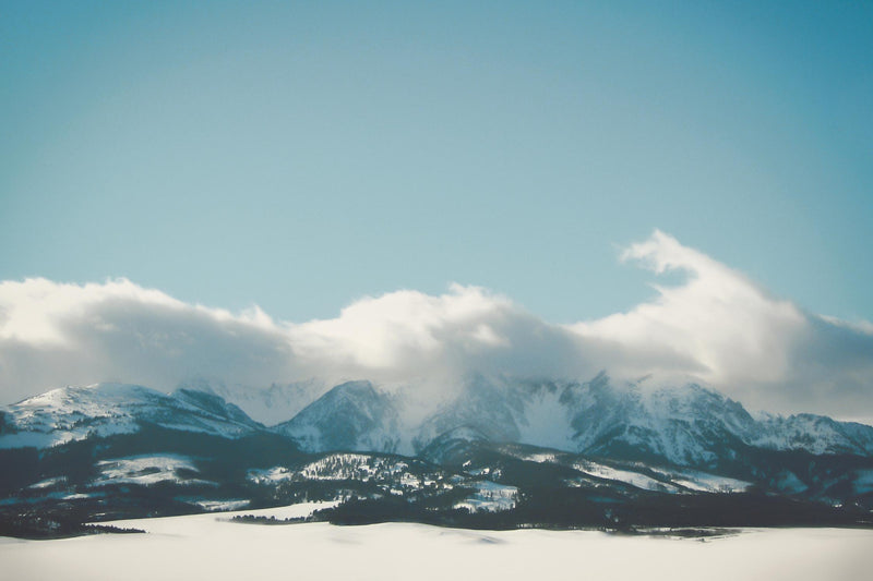 \"Bridger Mountain Cloud Cover\" Giant Art 84x54 Wall Art