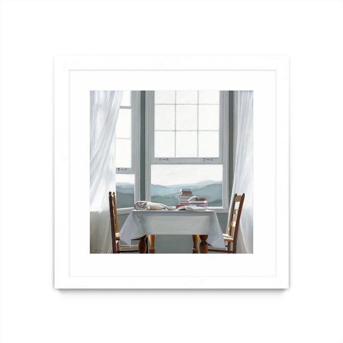 \"Accidental Scholar\" Matted and Framed White 30x30 Wall Art