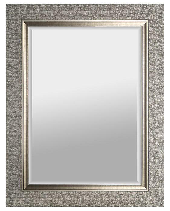 Designer Silver Beveled Mirror - 27\" x 35\"