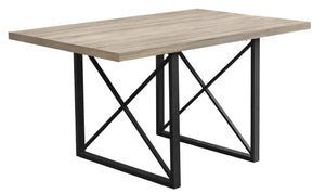 Dark Taupe Black Metal Dining Table