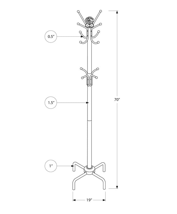 Black Metal Coat Rack