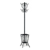 Black Metal with An Umbrella Holder Coat Rack