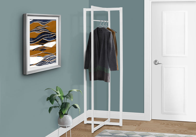 White Metal Coat Rack
