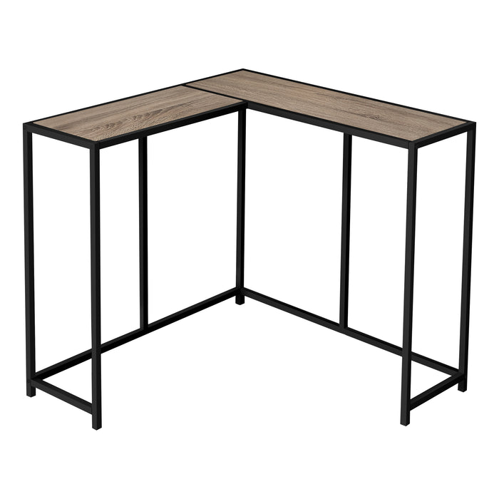Dark Taupe Wood-look Black Console Table