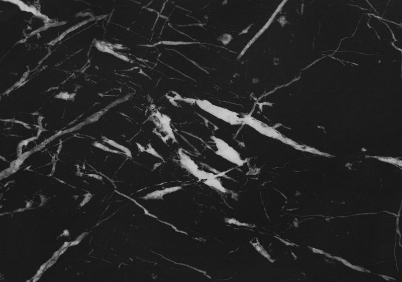 Black Marble Black Metal Accent Table