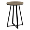 Dark Taupe Black Metal Accent Table