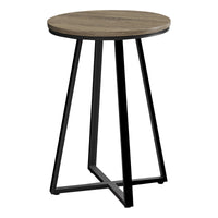 Dark Taupe Black Metal Accent Table