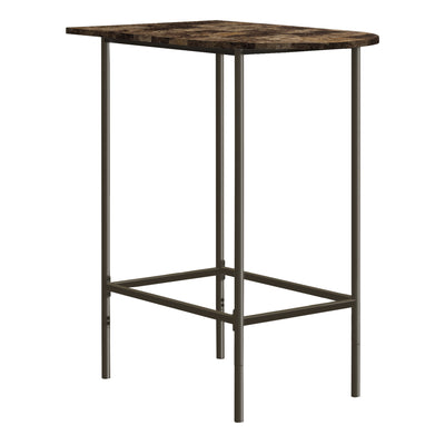 Espresso Marble Metal Home Bar