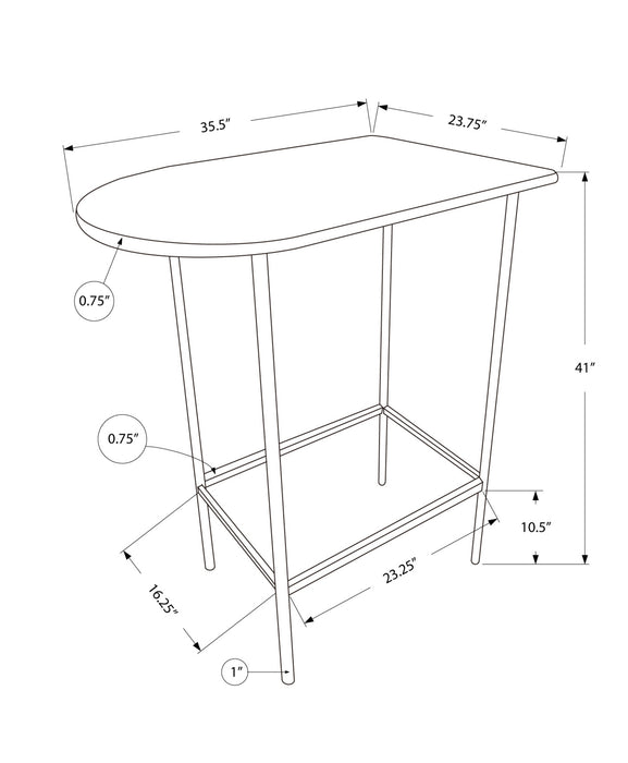 Espresso Marble Metal Home Bar