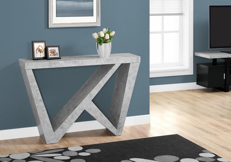 Grey Cement-look Console Table