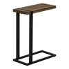 Brown Reclaimed Wood-look Black Metal Side Table