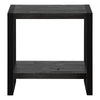 Black Reclaimed Wood-look Black Metal Side Table