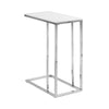 Chrome Metal with Frosted Tempered Glass Accent Table