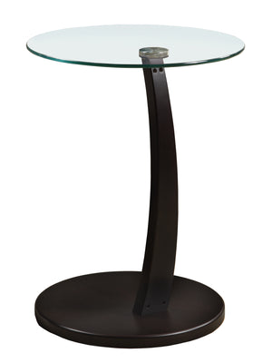 Espresso Bentwood with Tempered Glass Accent Table