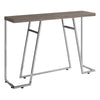 Dark Taupe Chrome Metal Accent Table
