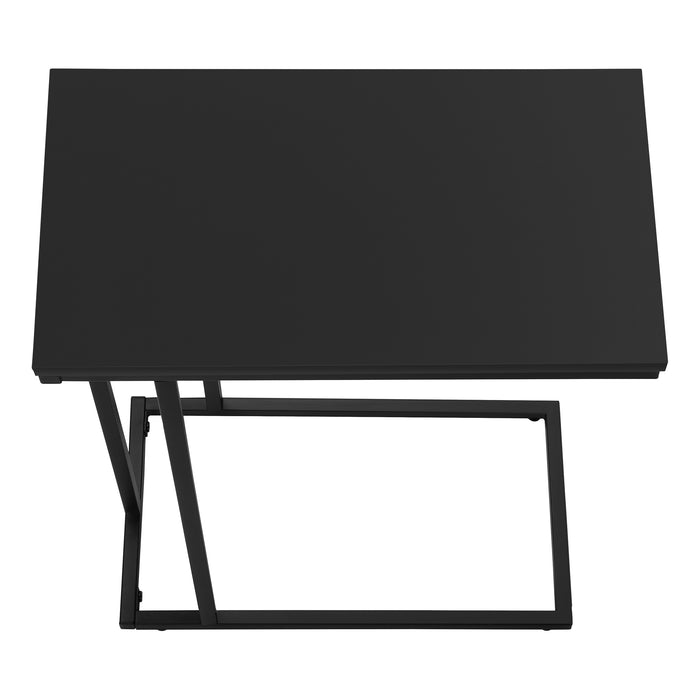 Black Black Metal Accent Table