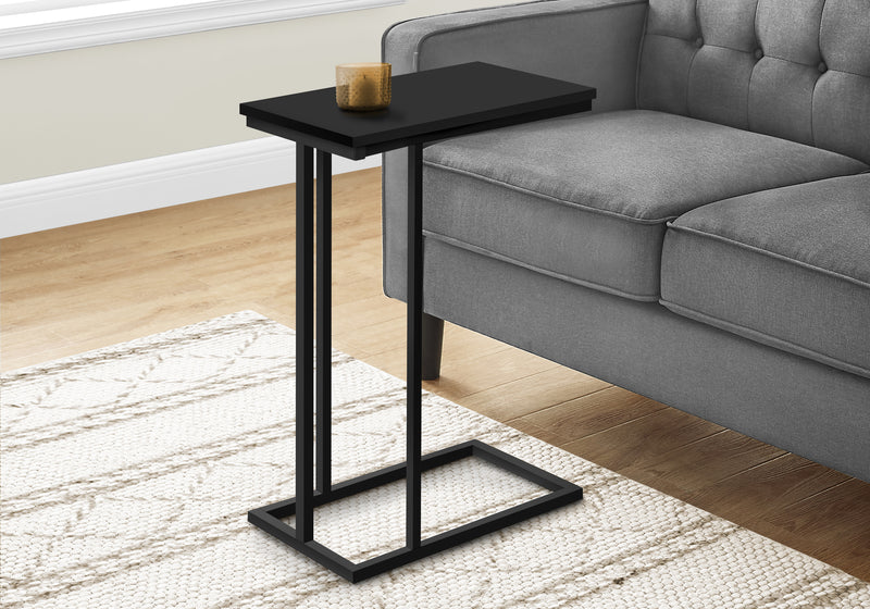 Black Black Metal Accent Table