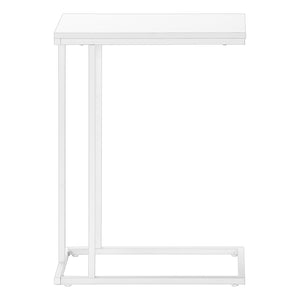 White White Metal Accent Table