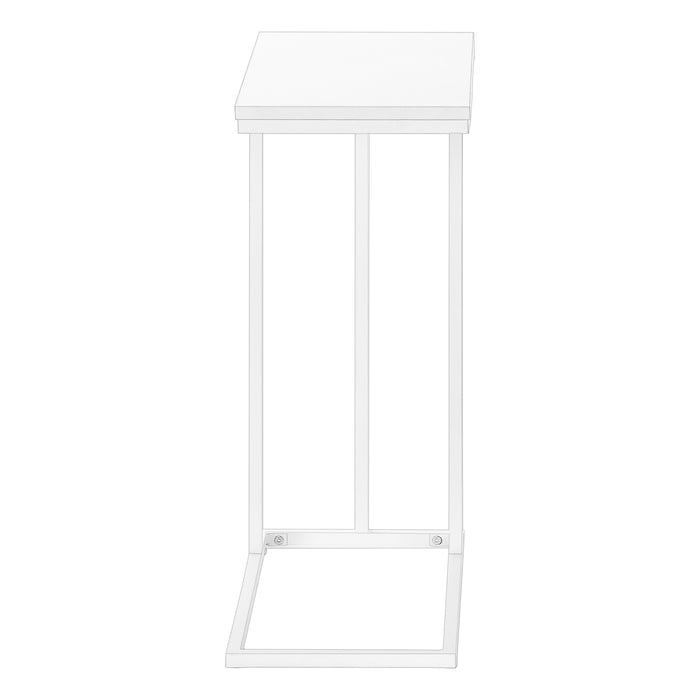 White White Metal Accent Table