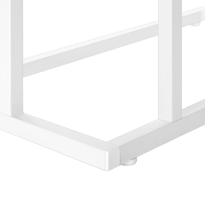 White White Metal Accent Table