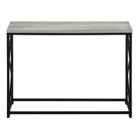 Grey Black Metal Hall Console Accent Table