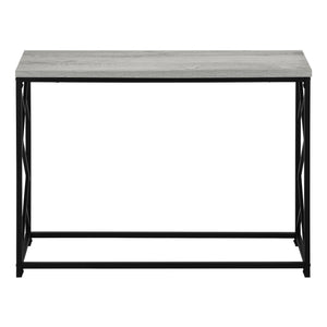 Grey Black Metal Hall Console Accent Table