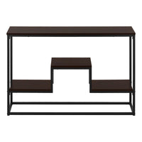 Espresso Black Metal Console Table