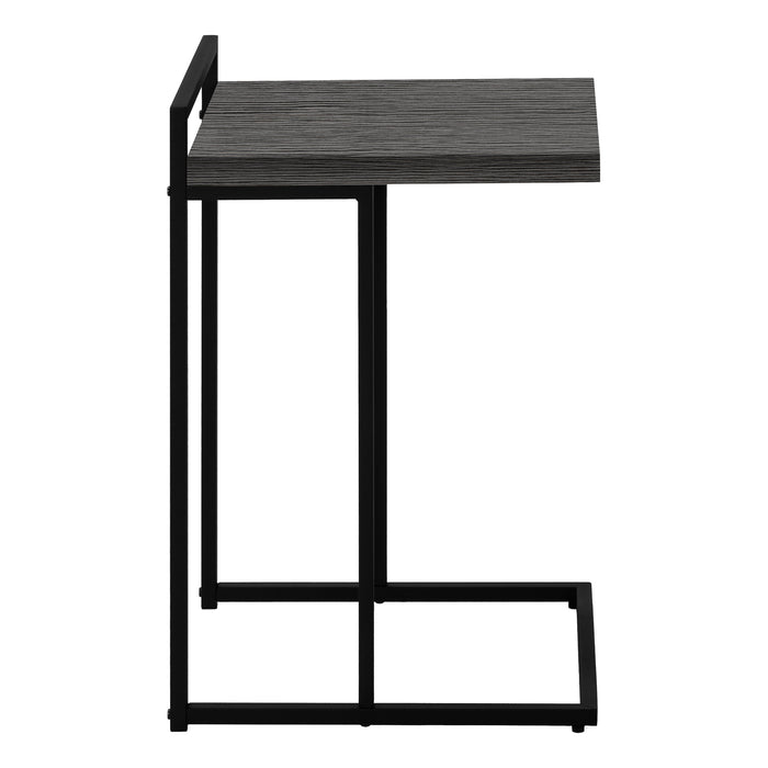 Grey Black Metal Side Table