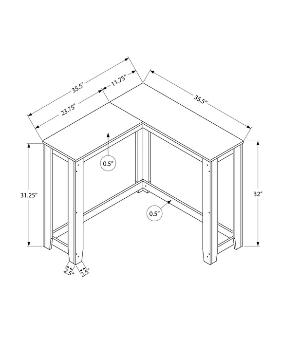 Grey Corner Console Accent Table