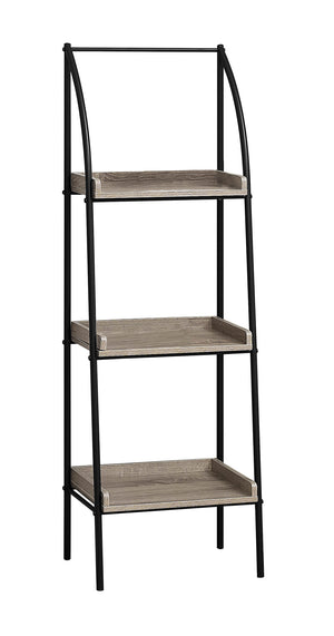 Dark Taupe Black Metal Bookcase