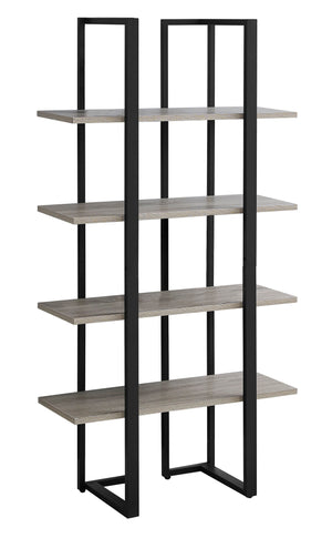 Dark Taupe Black Metal Bookcase