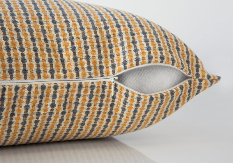 Gold Grey Abstract Dot 2pcs Pillow