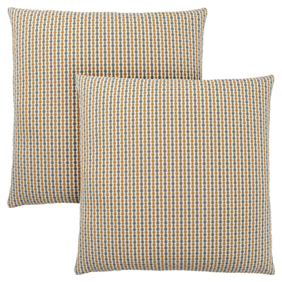 Gold Grey Abstract Dot 2pcs Pillow