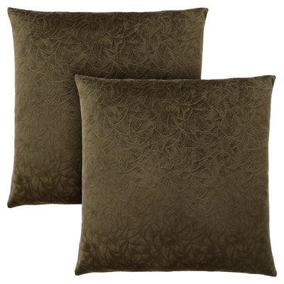 Dark Green Floral Velvet 2pcs Pillow