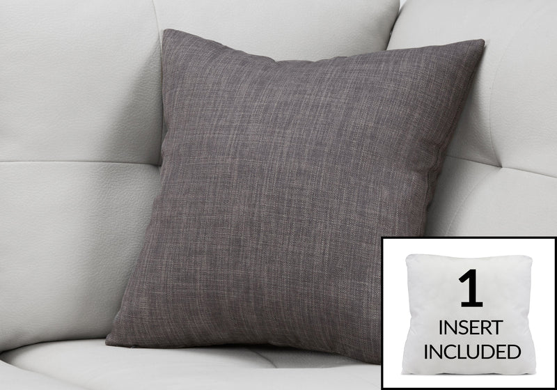 Linen Patterned Dark Grey 1pc Pillow