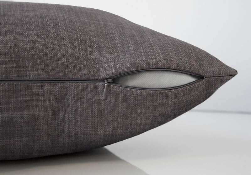 Linen Patterned Dark Grey 1pc Pillow