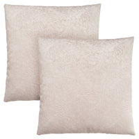 Light Taupe Feathered Velvet 2pcs Pillow