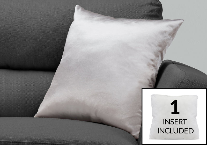Silver Satin 1pc Pillow