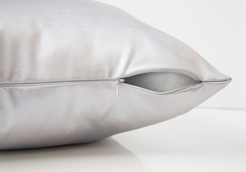 Silver Satin 1pc Pillow