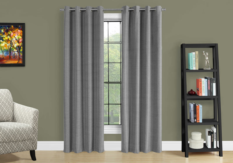 Grey Solid Blackout 2-Piece Curtain Panel - 52\" x 95\"