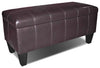 Jackson 39\" Storage Ottoman - Brown Faux Leather