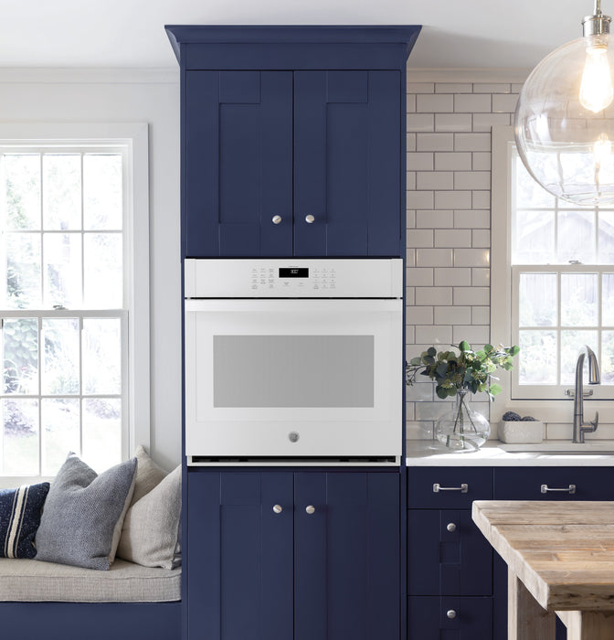 GE 30\" 5 Cu. Ft. Electric Wall Oven with Self Clean TrueTemp System - ADA Compliant - White - JTS3000DNWW
