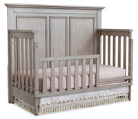 Kenilworth 4-in-1 Convertible Baby Crib & Toddler Bed Set with Guard Rail Conversion Kit - Stonewash 