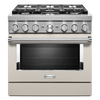 KitchenAid 5.1 Cu. Ft. Smart Gas Range with Self-Clean - Milkshake - KFGC506JMH