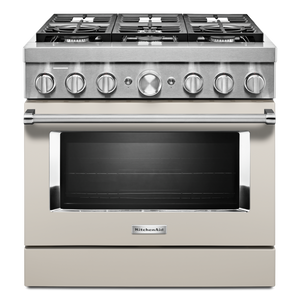 KitchenAid 5.1 Cu. Ft. Smart Dual Fuel Range with Self-Clean - Milkshake - KFDC506JMH