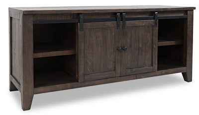 Madison 60" Barn Door TV Stand – Brown - Rustic, Modern, Contemporary style TV Stand in Brown Reclaimed Wood