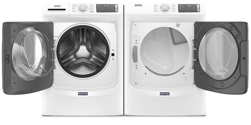 Maytag Front-Load 5.2 Cu. Ft. Washer with Extra Power and 7.3 Cu. Ft. Gas Dryer – White