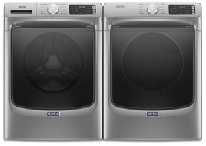 Maytag Front-Load 5.5 Cu. Ft. Washer with Extra Power and 7.3 Cu. Ft. Gas Steam Dryer – Slate