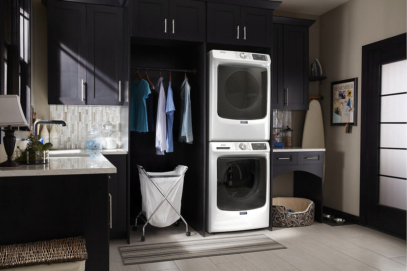Maytag Front-Load 5.5 Cu. Ft. Washer with Extra Power and 7.3 Cu. Ft. Electric Steam Dryer – White