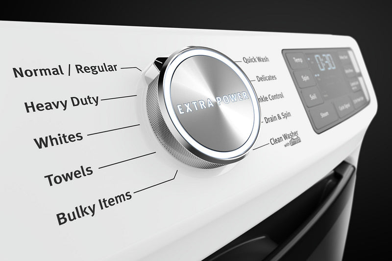 Maytag Front-Load 5.2 Cu. Ft. Washer with Extra Power and 7.3 Cu. Ft. Gas Dryer – White